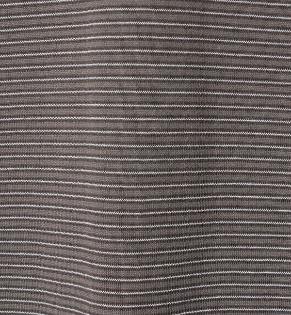 UNITED ARROWS「＜Yonetomi＞GARMENT DYED BORDER T-SHIRT/ボーダー タートルネック ロングTシャツ」|Tシャツ・カットソー|