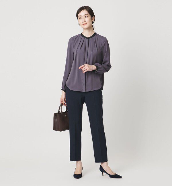 UNITED ARROWS「ダブルクロス ストレート パンツ ‐ウォッシャブル‐」|チノ|