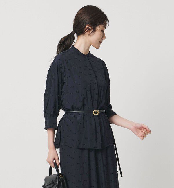 UNITED ARROWS「ドットカットジャガード シャツ ブラウス ‐ウォッシャブル‐」|シャツ・ブラウス|