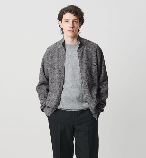 UNITED ARROWS「ジップアップ ドライバーズニット」|カーディガン|