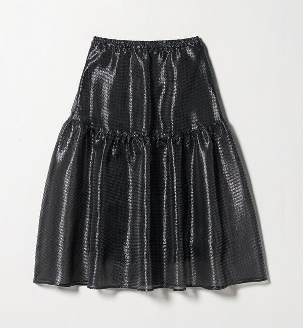 UNITED ARROWS「スケルトン シャイン ジャガード スカート ‐ウォッシャブル‐」|フレア|