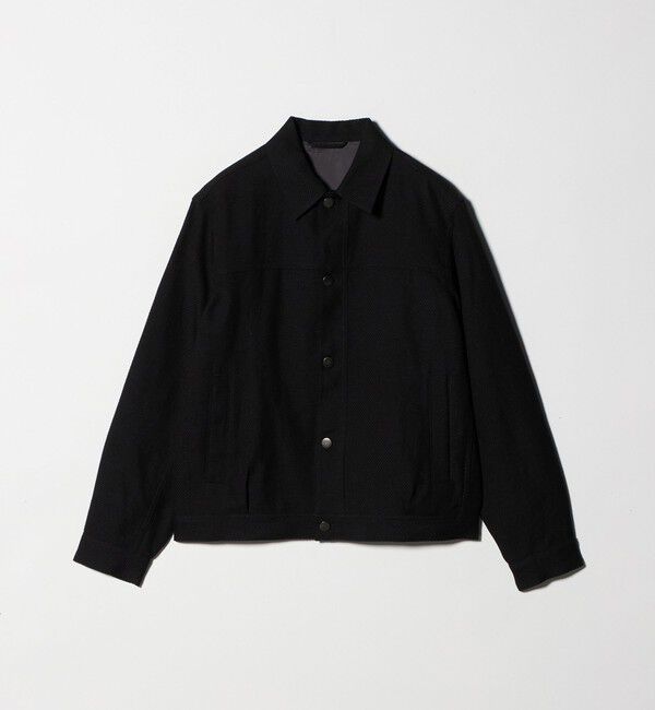 UNITED ARROWS「リネン バスケットツイル モダン トラッカージャケット」|ブルゾン・スタジャン|