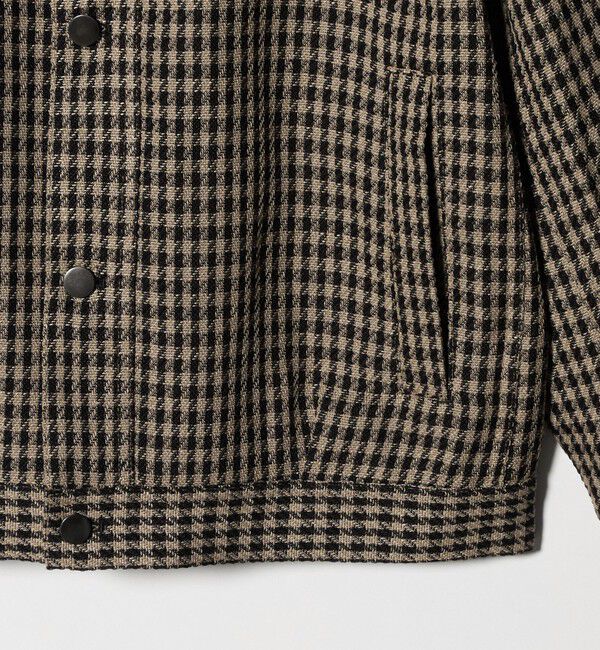 UNITED ARROWS「リネン バスケットツイル モダン トラッカージャケット」|ブルゾン・スタジャン|