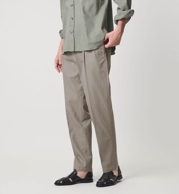 UNITED ARROWS「ツイル カルゼ ２プリーツ キャロット パンツ」|チノ|
