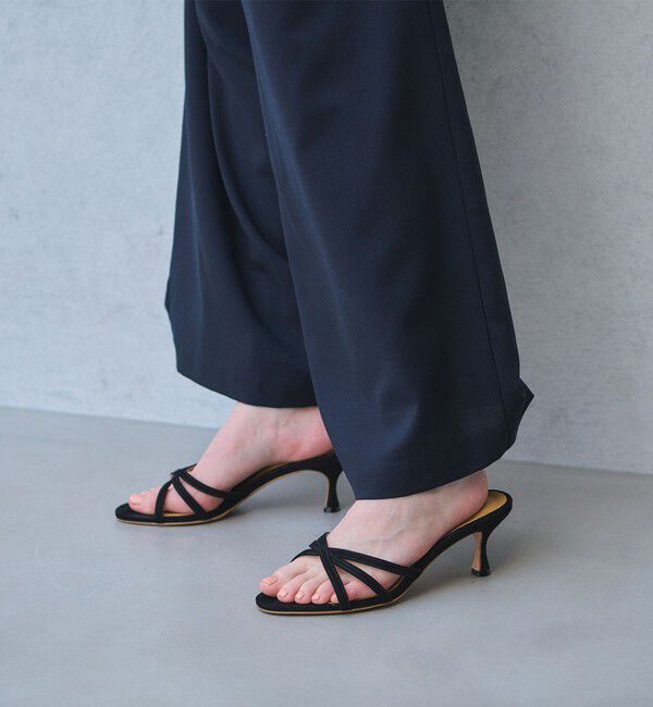 UNITED ARROWS「ライン ミュール」|サンダル|BLACK