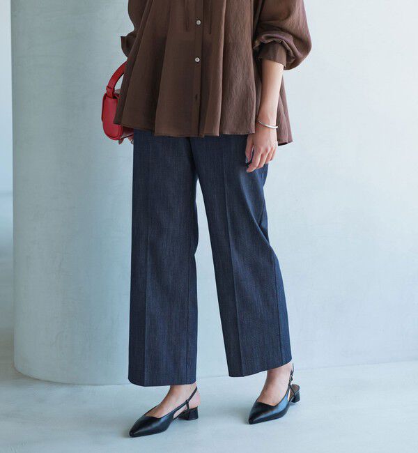 UNITED ARROWS green label relaxing「【結論シリーズ】ニーハイフレアパンツ デニム［size SHORT/TALLあり］」|デニム|