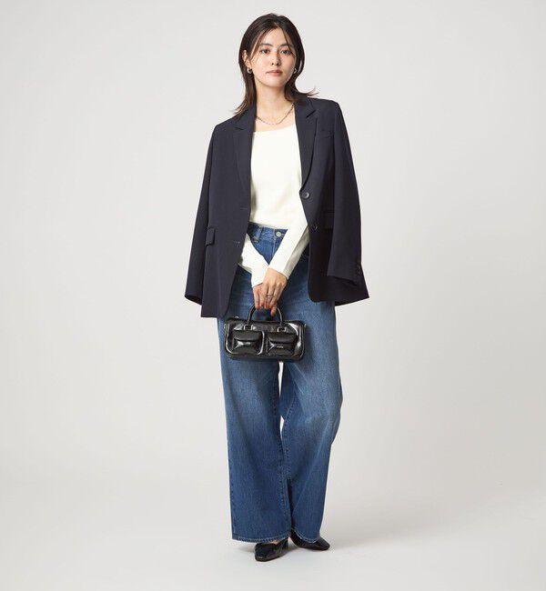 UNITED ARROWS green label relaxing「デコルテ フライス ロングスリーブ プルオーバー」|Tシャツ・カットソー|