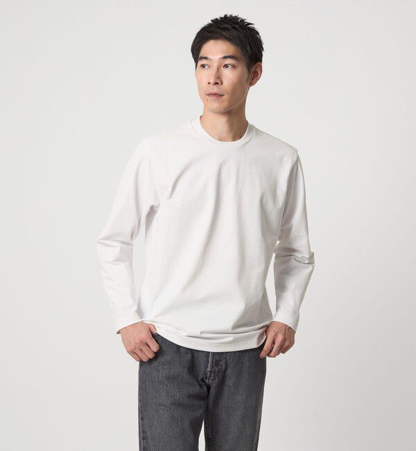 UNITED ARROWS green label relaxing「【WEB限定】JUST fit クリーン カノコ ジャケイン 長袖 Tシャツ -抗菌-」|Tシャツ・カットソー|