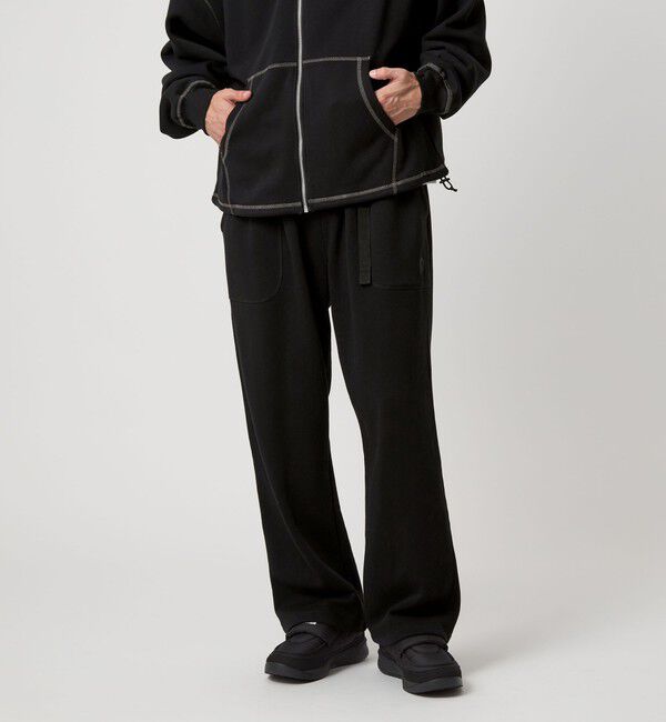 UNITED ARROWS green label relaxing「【WEB限定】＜GLR or＞スウェット ウェビングベルト ファティーグ パンツ」|その他|BLACK