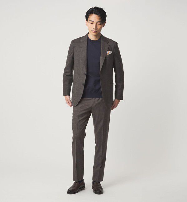 UNITED ARROWS green label relaxing「GLR CLOTH フラノ無地 アジャスター NP スラックス -ストレッチ-」|スラックス|