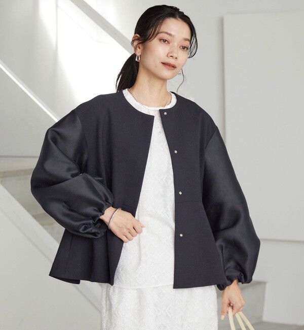 UNITED ARROWS green label relaxing「［size SHORTあり］fleurie(フルリー) フォルム ジャケット」|ノーカラージャケット|