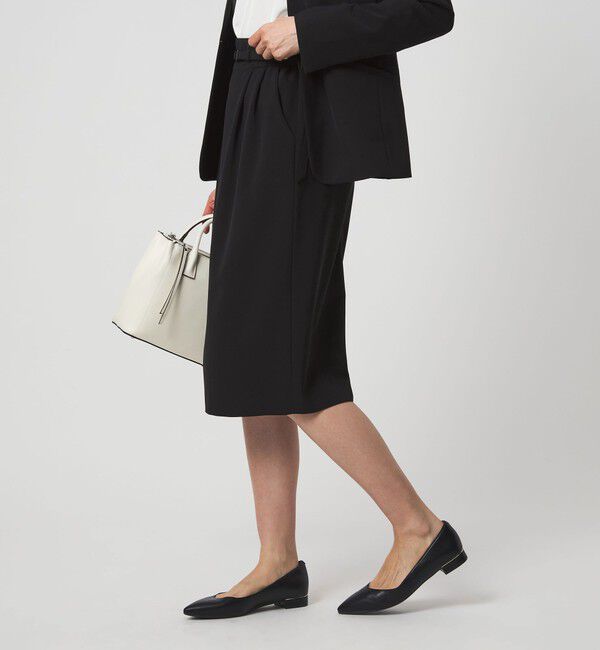 UNITED ARROWS green label relaxing「［size SHORTあり］パウドレ ベルト付き タイト スカート ウォッシャブル ストレッチ」|タイト|