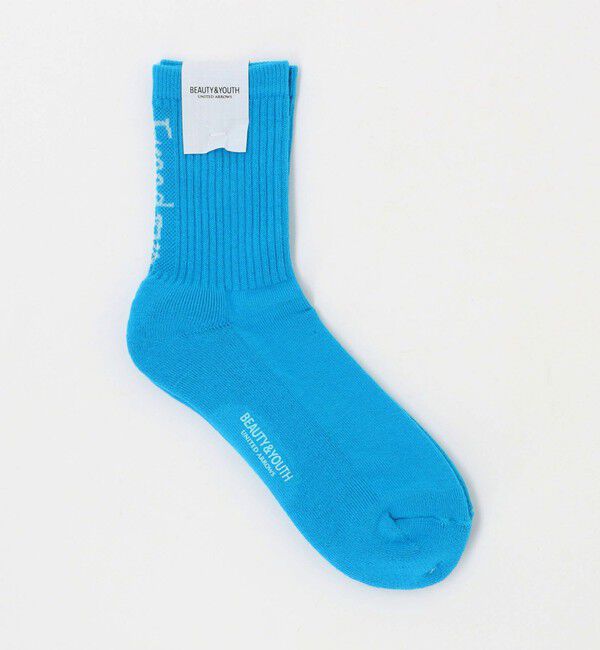 BEAUTY&YOUTH UNITED ARROWS「フリーダム スタンダード ロゴ ソックス」|ソックス|TURQUOISE