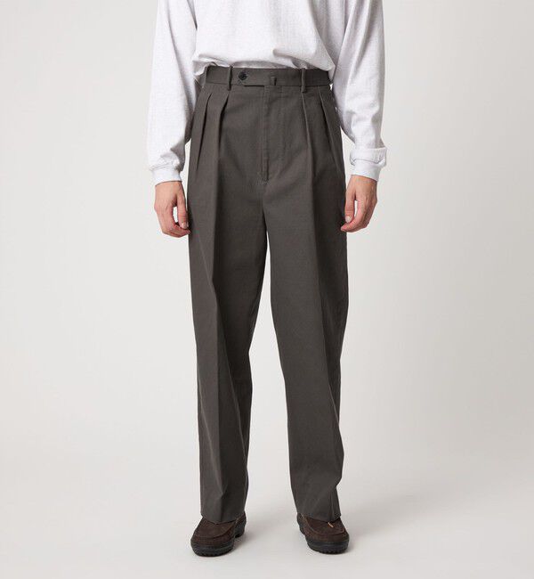 STEVEN ALAN「＜Steven Alan＞ ドリル インツープリーツ ドレス トラウザーズ」|チノ|