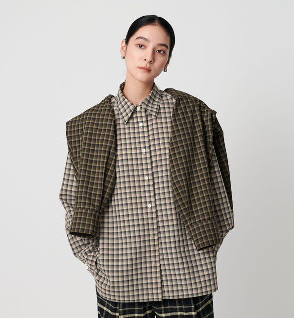BEAUTY&YOUTH UNITED ARROWS「ポリエステルウール ローンチェックシャツ」|シャツ・ブラウス|BEIGE