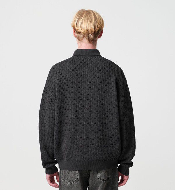 BEAUTY&YOUTH UNITED ARROWS「オブリック パターン ポロジャケット」|カーディガン|