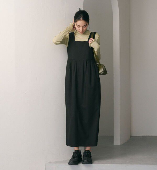 BEAUTY&YOUTH UNITED ARROWS「【WEB限定 Wardrobe DAILY MINIMAL】ウールライクメランジ スクエアネックワンピース ウォッシャブル」|ワンピース|