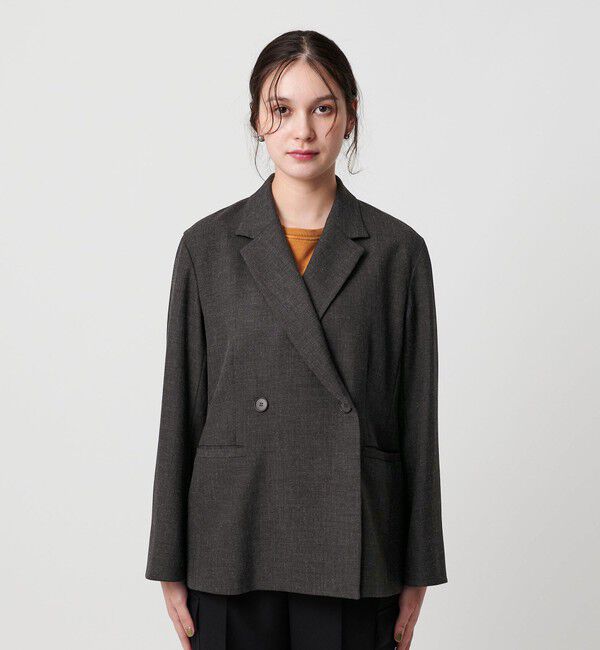 BEAUTY&YOUTH UNITED ARROWS「【WEB限定 Wardrobe DAILY MINIMAL】ウールライク メランジダブルジャケット ウォッシャブル」|テーラードジャケット|