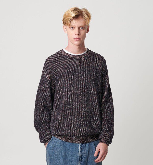 BEAUTY&YOUTH UNITED ARROWS「VIBRENT ブレンド コットン クルーネック ニット」|ニット・セーター|