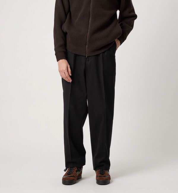 STEVEN ALAN「＜Steven Alan＞ ブラッシュド コットン アウト ワンプリーツ スラックス」|チノ|