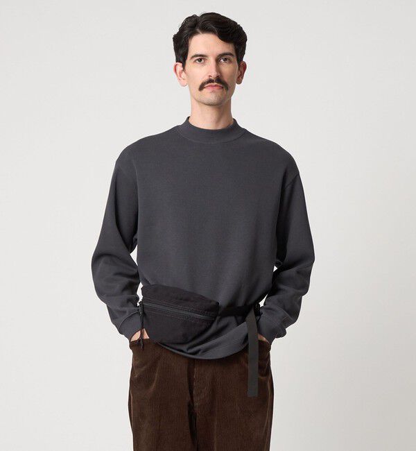 STEVEN ALAN「＜Steven Alan＞ ダブルフェイス モックネック カットソー BOLD」|Tシャツ・カットソー|DK.GRAY