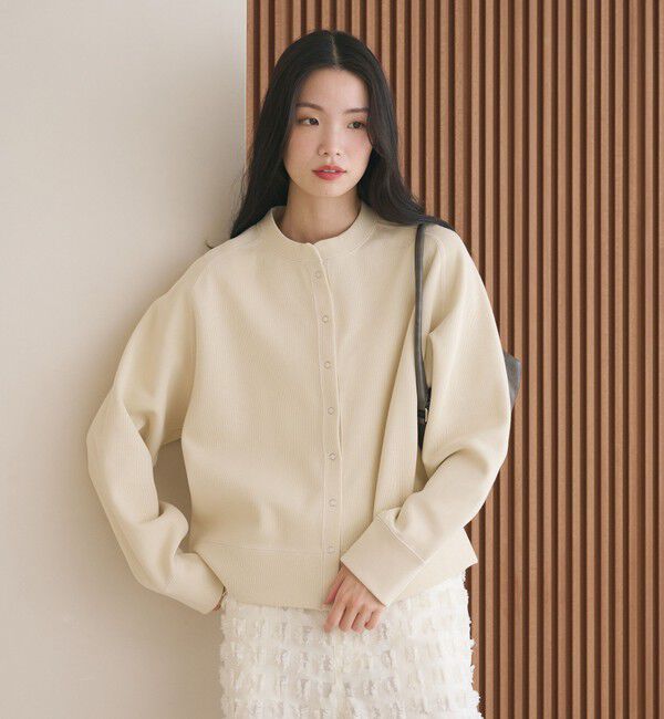 BEAUTY&YOUTH UNITED ARROWS「ダブルフェイス リングボタンカーディガン2 ウォッシャブル」|カーディガン|