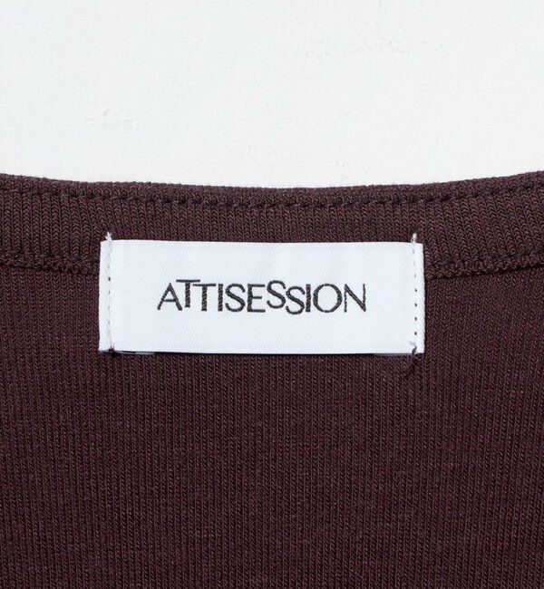 ATTISESSION「＜ATTISESSION＞フライス ループボタン カーディガン」|カーディガン|