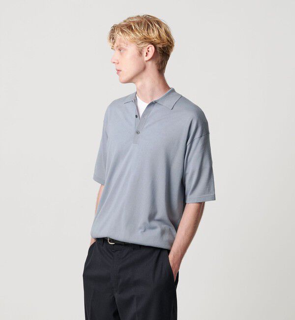 BEAUTY&YOUTH UNITED ARROWS「SPIFFY ウール 3B ショートスリーブ ポロシャツ ウォッシャブル」|ニット・セーター|