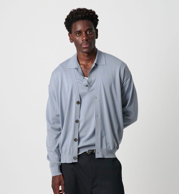 BEAUTY&YOUTH UNITED ARROWS「SPIFFY ウール 3B ショートスリーブ ポロシャツ ウォッシャブル」|ニット・セーター|