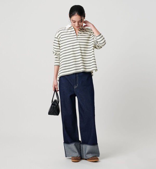 BEAUTY&YOUTH UNITED ARROWS「【WEB限定】マルチボーダー ハーフジッププルオーバー」|Tシャツ・カットソー|