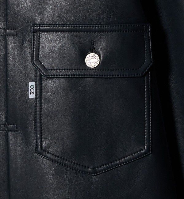 California General Store「＜CGS.＞レザーライク Gジャケット」|ブルゾン・スタジャン|
