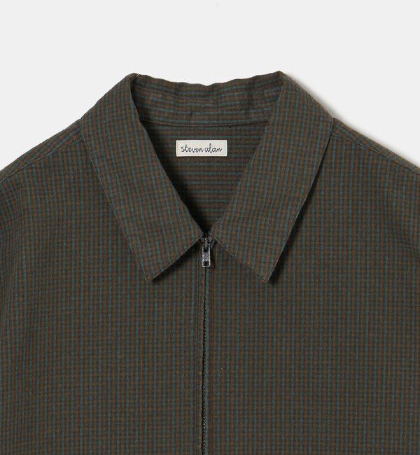 STEVEN ALAN「＜Steven Alan＞ チェック ジップ プルオーバー シャツ LOOSE」|シャツ・ブラウス|