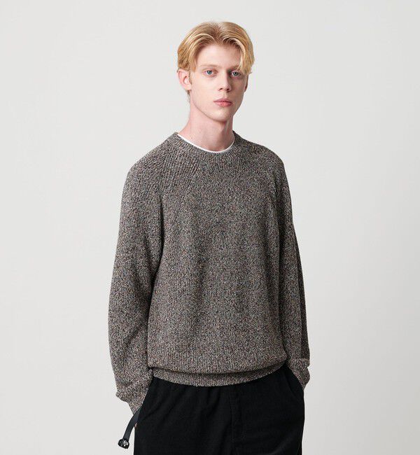 BEAUTY&YOUTH UNITED ARROWS「クリスプ アゼ スリーク クルーネック ニット」|ニット・セーター|