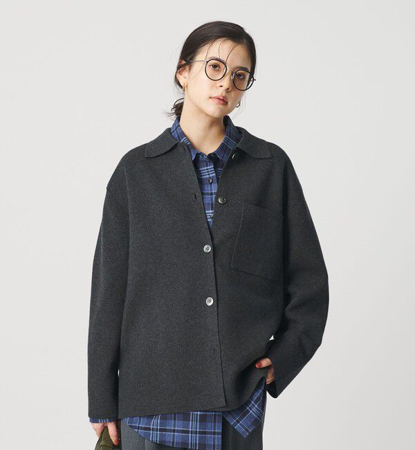 BEAUTY&YOUTH UNITED ARROWS「コットンウールブレンド ミラノリブ シャツカーディガン ウォッシャブル」|カーディガン|