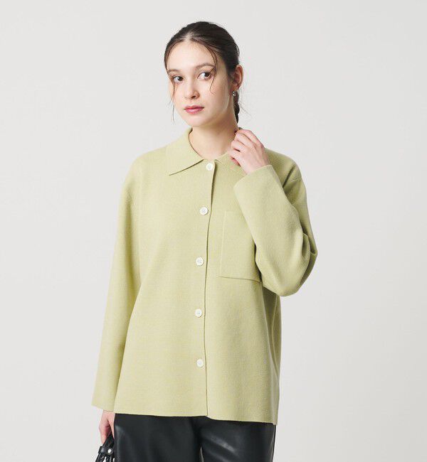 BEAUTY&YOUTH UNITED ARROWS「コットンウールブレンド ミラノリブ シャツカーディガン ウォッシャブル」|カーディガン|