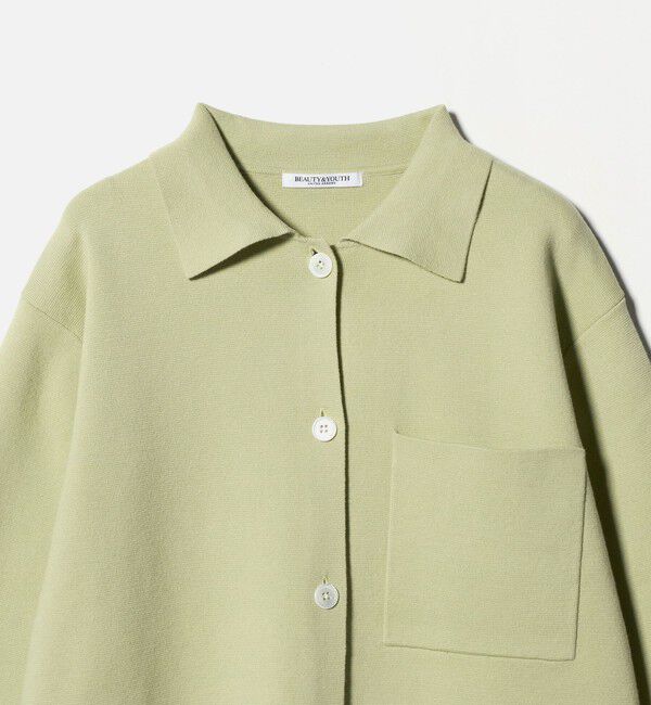 BEAUTY&YOUTH UNITED ARROWS「コットンウールブレンド ミラノリブ シャツカーディガン ウォッシャブル」|カーディガン|