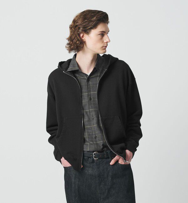 BEAUTY&YOUTH UNITED ARROWS「クラッシュ スウェット ジップ フーディ」|パーカー|