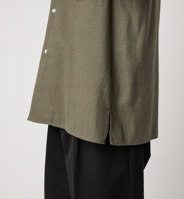 STEVEN ALAN「＜Steven Alan＞ ネル マイクロチェック オープンカラー シャツ BOX」|シャツ・ブラウス|