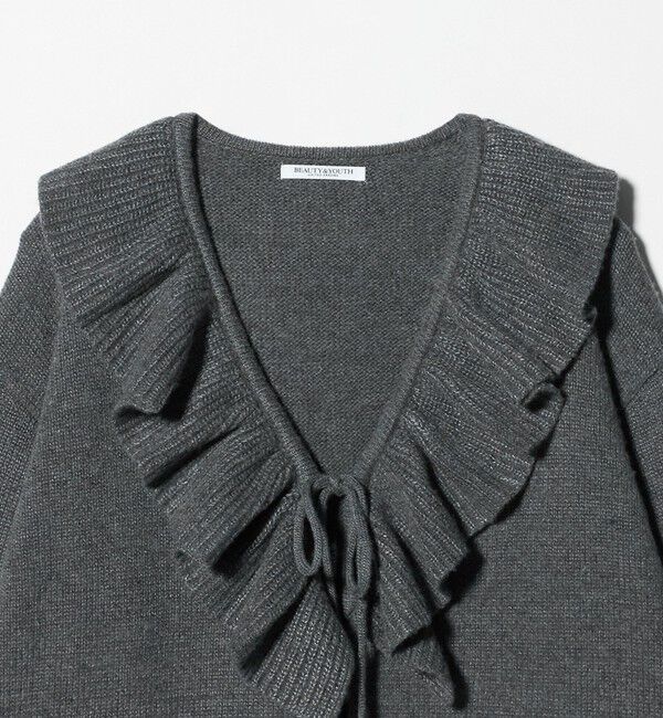 BEAUTY&YOUTH UNITED ARROWS「ウールレーヨン ラッフルフリル ニットカーディガン」|カーディガン|