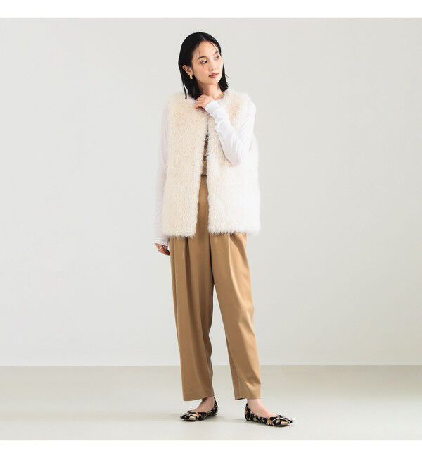 Demi-Luxe BEAMS 「ウェイビー フェイクファー ジレ」|ダウン|