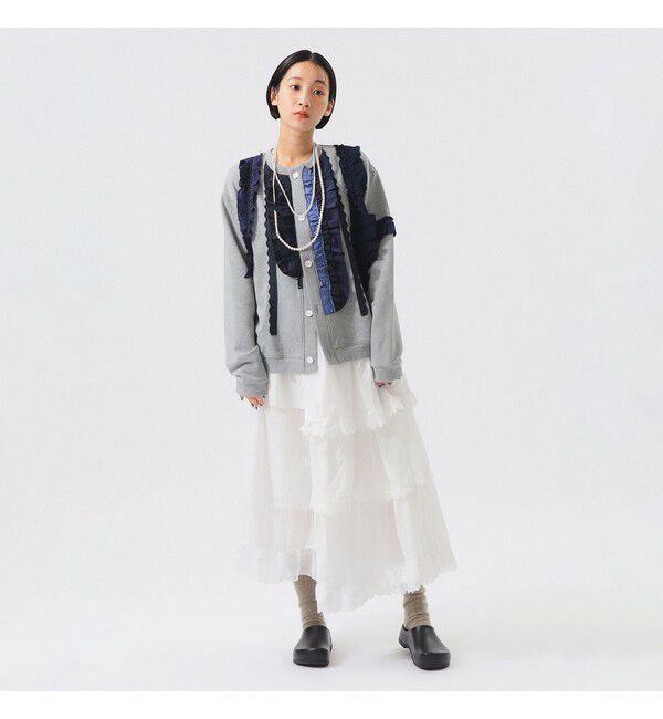 BEAMSBOY「【別注】TORI-TO / タテフリル カーディガン」|スウェット・ジャージ|