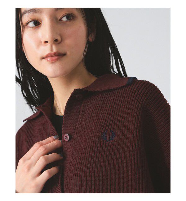 Ray BEAMS 「【別注】FRED PERRY / Tipped Collar Cardigan」|ニット・セーター|