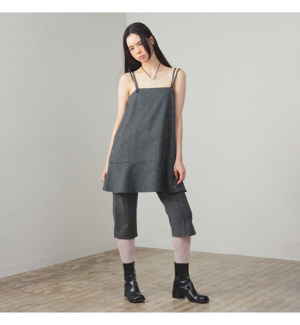 Ray BEAMS 「ドットプリント ミニ キャミワンピース」|ワンピース|