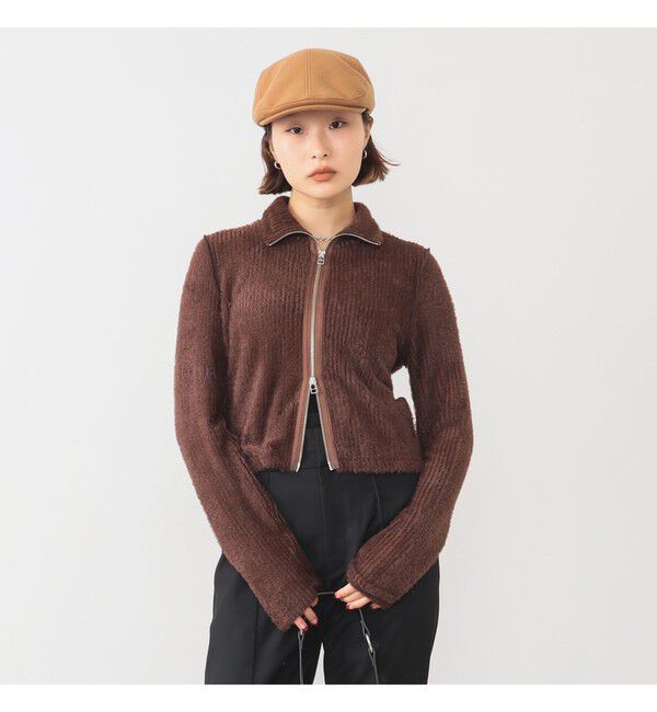 Ray BEAMS 「シャギー ジップ カーディガン」|カーディガン|