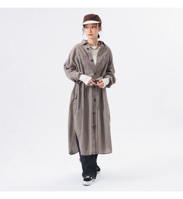 BEAMSBOY「ワーク チェック ワンピース」|ワンピース|