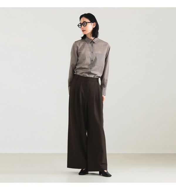 Demi-Luxe BEAMS 「ポリエステル ウール トロピカル シアー シャツ」|シャツ・ブラウス|