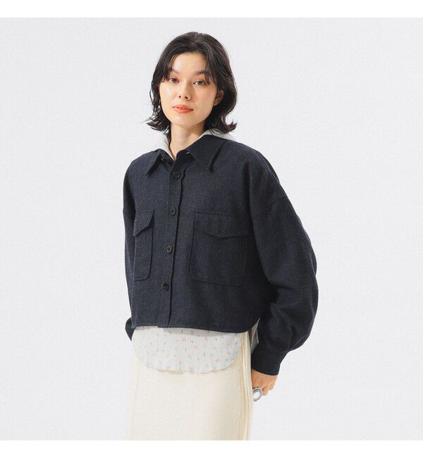 BEAMSBOY「ショート ヘリンボーン CPO ジャケット」|ブルゾン・スタジャン|