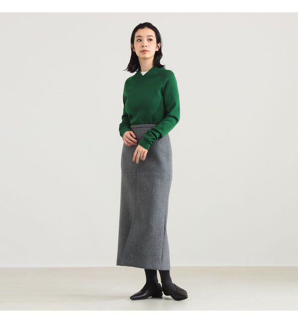 Demi-Luxe BEAMS 「AK+1 / MA-1 リブカラー プルオーバー」|ニット・セーター|