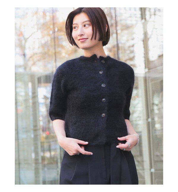 Demi-Luxe BEAMS 「モヘヤ ハーフスリーブ 2WAY プルオーバー」|ニット・セーター|