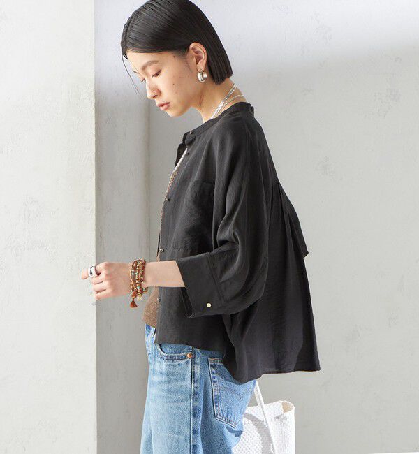 SHIPS for women「〈手洗い可能〉シルク混 シアー 羽織 シャツ」|シャツ・ブラウス|